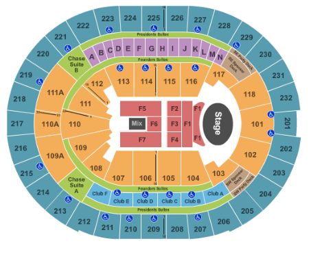 Amway Concert Seating Chart