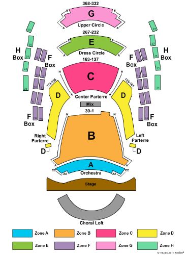 Northland Performing Arts Center Seating Chart