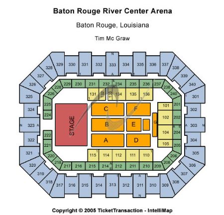 Cane S River Center Seating Chart