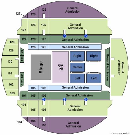 coliseum bojangles seating charlotte nc tickets stub ga charts chart bowl floor