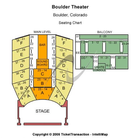 Fox Theater Boulder Seating Chart
