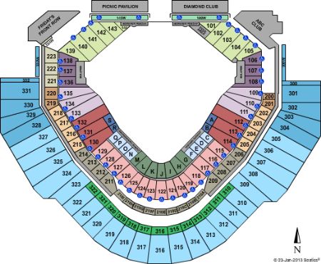chase field seating chart. Chase Field Tickets