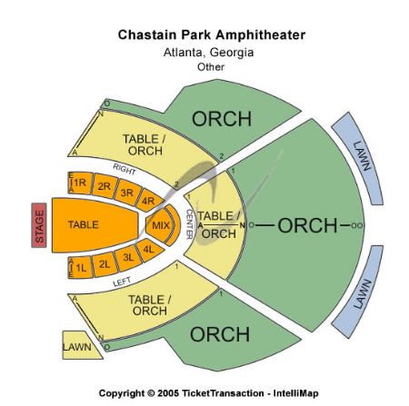 Chastain Park Amphitheatre Tickets and Chastain Park Amphitheatre