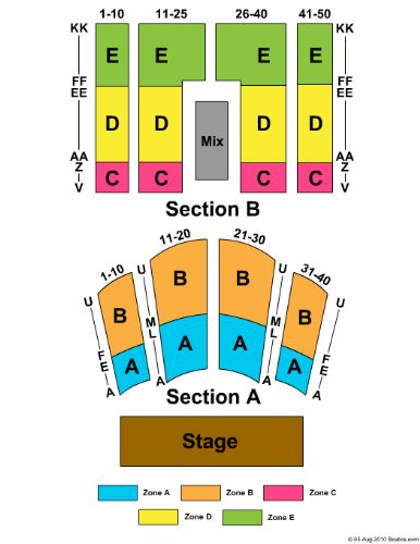 Sands Casino Concert Seating Chart