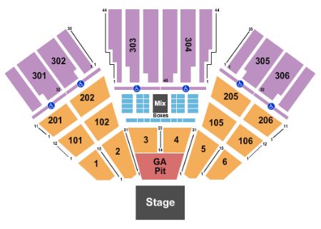 5 Point Amphitheater Seating Chart