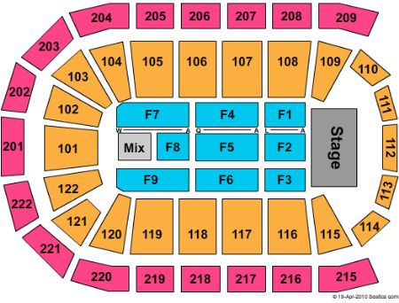 Huntington Center Concert Seating Chart