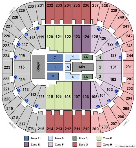 Izod Concert Seating Chart