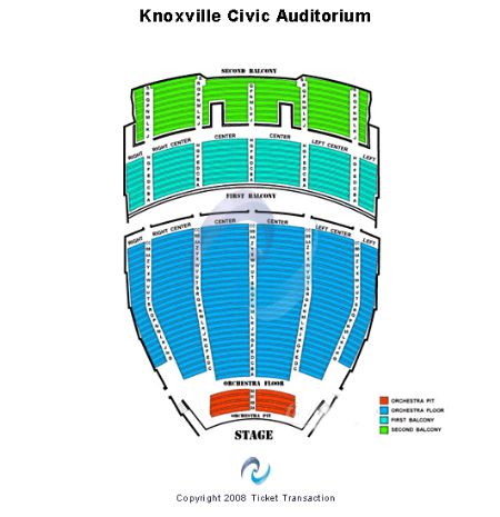 Knoxville Civic Auditorium Seating Chart With Seat Numbers