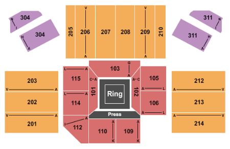 Hard Rock Etess Arena Seating Chart