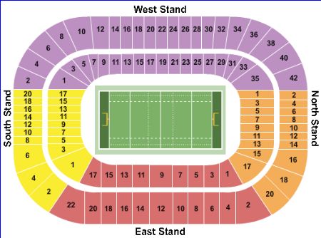 murrayfield stadium seating edinburgh rugby chart tickets stub charts foo fighters