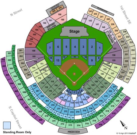 Nats Seating Chart With Rows