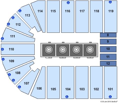 orleans arena hotel seating nv vegas las tickets stub charts tropicana ave