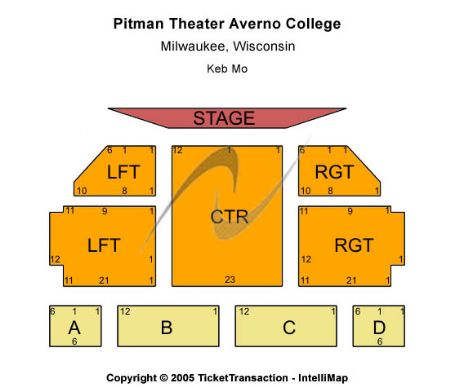 Pitman Theater Seating Chart