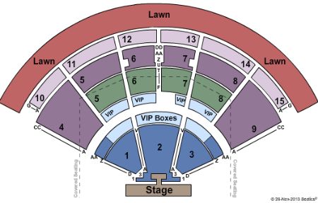 Pnc Pavilion Charlotte Interactive Seating Chart