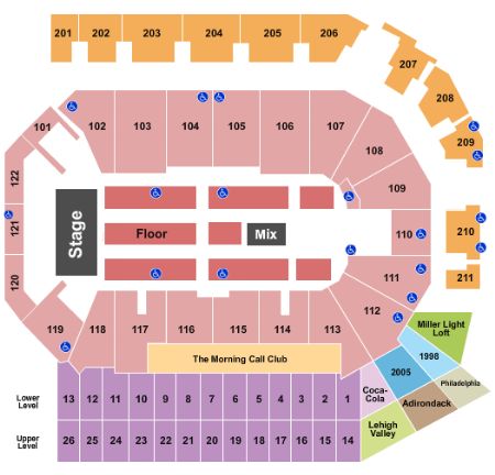 First Union Center Seating Chart