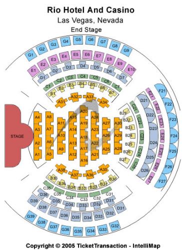 Chippendales Rio Seating Chart