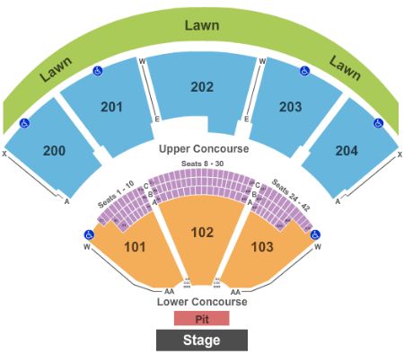 Shoreline Amphitheatre Tickets And Shoreline Amphitheatre Seating Chart ...