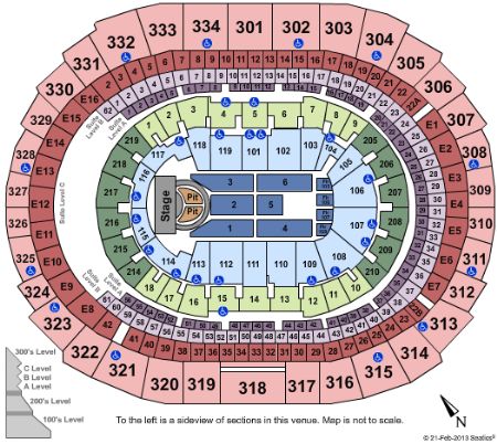 staples center seating tickets stub charts map maroon britney spears chart