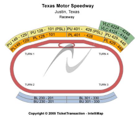 Texas Motor Speedway Seating Chart Rows