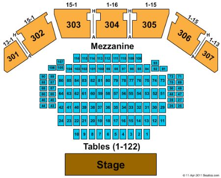 Horseshoe Venue Seating Chart