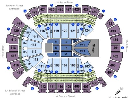 Detailed Seat Map Toyota Center