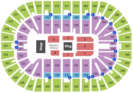 bank arena wwe seating cincinnati heritage center chart tickets oh concert stub charts typical