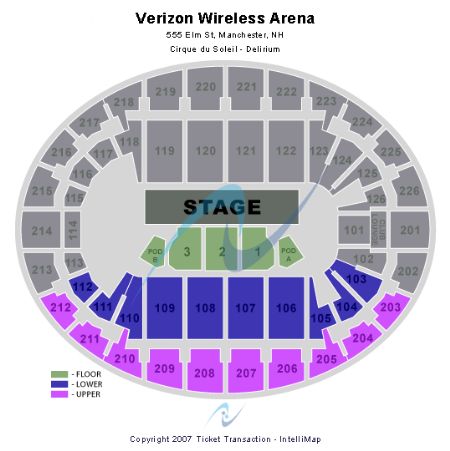 arena verizon wireless seating delirium nh tickets charts chart stub manchester shelton blake capacity venue