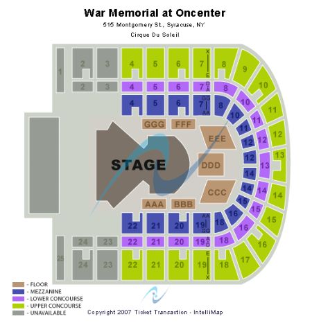 War Memorial At Oncenter Tickets and War Memorial At Oncenter Seating