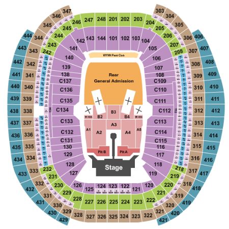 The Rolling Stones Las Vegas Tickets - Section 442 Row 4 - 5/11/2024 ...