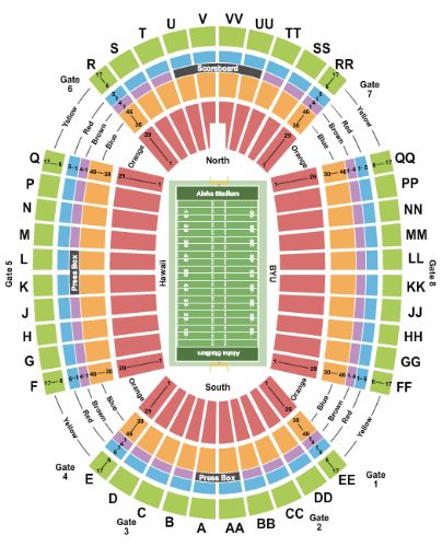 Aloha Stadium Tickets and Aloha Stadium Seating Chart - Buy Aloha ...