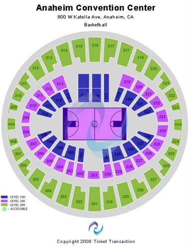 Anaheim Convention Center Tickets And Anaheim Convention Center Seating 