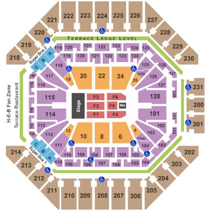 Luke Bryan Seating Chart San Antonio