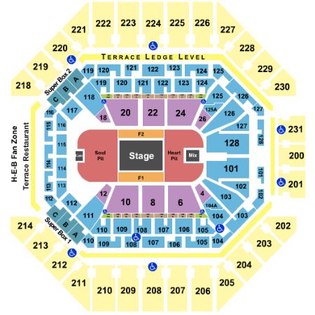 AT&T Center Tickets and AT&T Center Seating Chart - Buy AT&T Center San ...