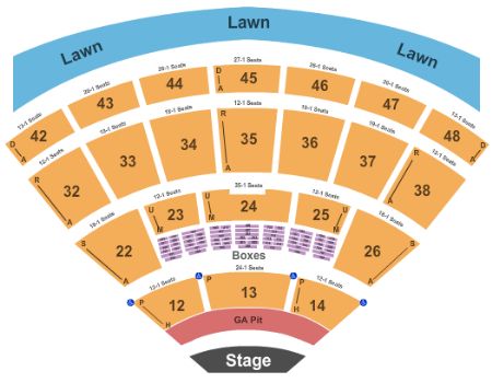 Blossom Music Center Detailed Seating Chart