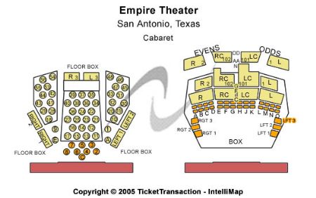 mccombs charline theatre empire seating tickets stub charts