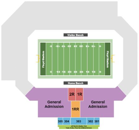 Floyd Stadium Tickets and Floyd Stadium Seating Chart - Buy Floyd