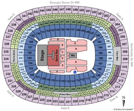 Georgia Dome Tickets and Georgia Dome Seating Chart - Buy Georgia Dome ...