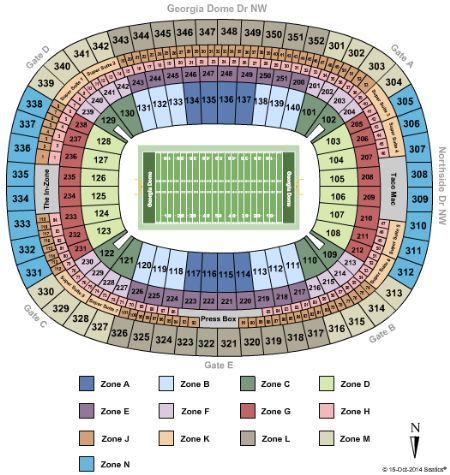 Georgia Dome Tickets and Georgia Dome Seating Chart - Buy Georgia Dome ...