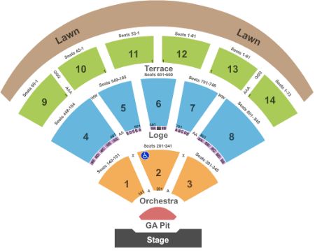 Verizon Amphitheater Seating Chart