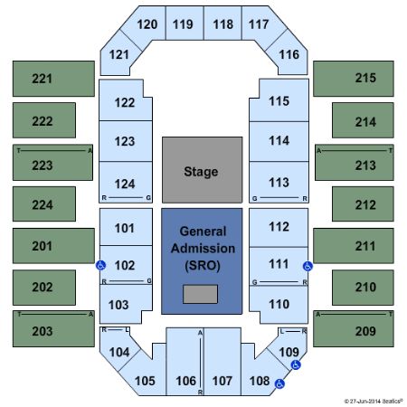 James Brown Arena Tickets and James Brown Arena Seating Chart - Buy ...