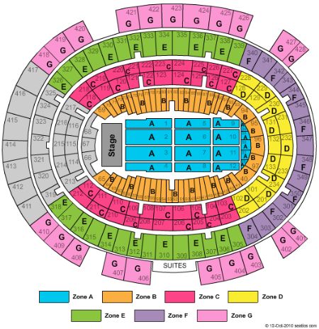 Msg Seating Chart Concert