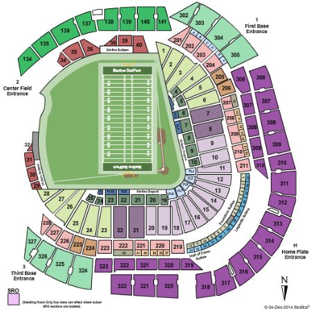 Marlins Ballpark Tickets and Marlins Ballpark Seating Chart - Buy ...