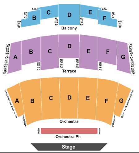 Rabobank Theater Tickets and Rabobank Theater Seating Chart - Buy ...