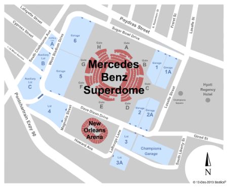 Mercedes Benz Superdome Parking Lot Tickets And Mercedes Benz Superdome Parking Lot Seating Chart Buy Mercedes Benz Superdome Parking Lot New Orleans Tickets La At Stub Com