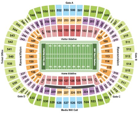 M&T Bank Stadium Tickets and M&T Bank Stadium Seating Chart - Buy M&T ...