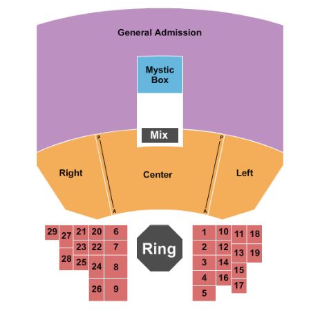 Mystic Lake Showroom Tickets and Mystic Lake Showroom Seating Chart