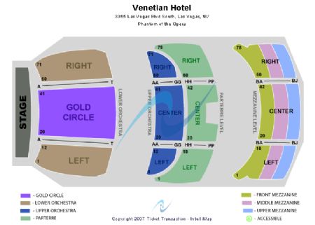 Venetian Theater Seating Chart