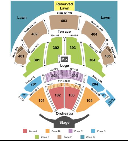 PNC Bank Arts Center Tickets and PNC Bank Arts Center Seating Chart ...