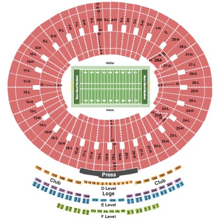 Rose Bowl Tickets and Rose Bowl Seating Chart - Buy Rose Bowl Pasadena ...