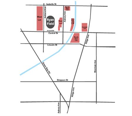 Ryan Field Parking Lots
